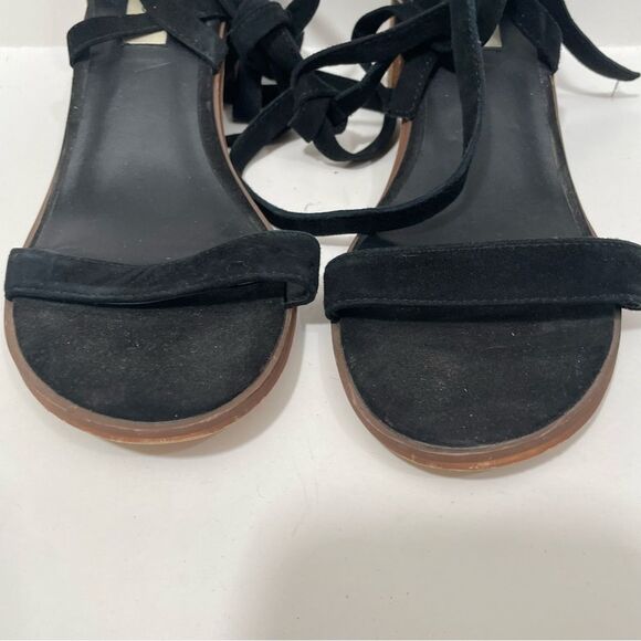 Steve Madden Black Strappy Stacked Heel Sandals - Picture 3 of 8